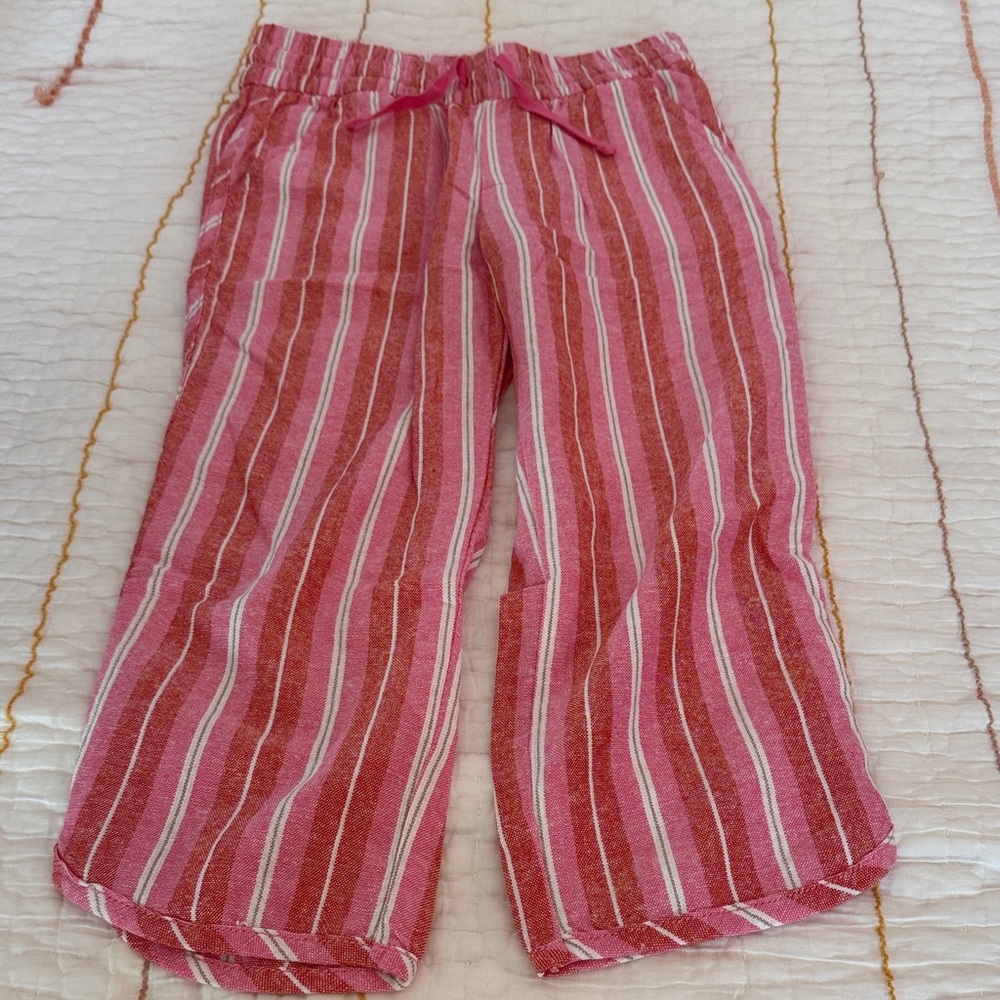 Kids Pull-On Linen-Blend Pants